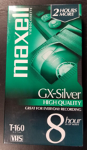 Maxell Gx-Silver T160 8 Hour High Quality VHS Blank Tape New - £6.82 GBP