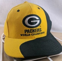 Green Bay Packers World Champions Hat Cap Snap Back Euc 1990’s Vintage Super Bowl - £15.61 GBP