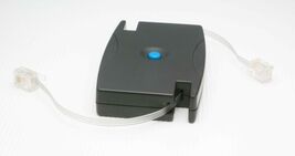 10 FOOT RETRACTABLE 1 or 2 LINE 4-WIRE EXTENSION PHONE CORD RJ14 RJ11 BL... - $6.43