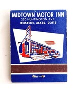 Midtown Motor Inn Vintage Matchbook Boston Massachusetts Matches Struck ... - $373.49 MXN