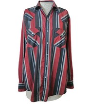 Vintage Striped Long Sleeve Button Up Shirt Size Medium - £27.26 GBP