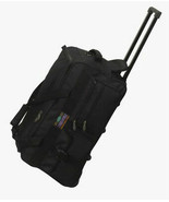 25&quot; Rolling Wheeled Duffel Bag Luggage 5785 Black Wheels Duffelbag Trave... - $71.92 CAD