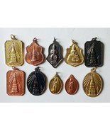 10 Thai Buddhist Buddha Buddhism Lucky Charms Amulet Pendants Set Blesse... - £14.19 GBP