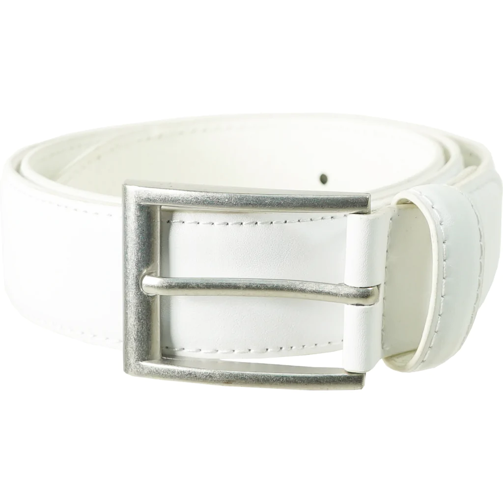 Vangelo Men Classic Dress Belt in Gift Box White Male Belt Width 3.5CM  - $14.50+