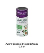 pyure organic stevia extraxt 0.9 oz. - $47.68 CAD