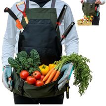 Stylish Green Gardening Apron - Durable, Adjustable, and Machine Washable - $49.45