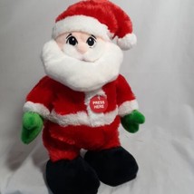 11&quot; Animated Talking Laughing Giggling Santa Claus Plush Christmas Figure Xmas - £20.34 GBP