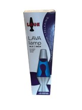 New 14.5-Inch Silver Base Lava Lamp with Purple Wax in Blue Liquid - 2118 - £18.29 GBP