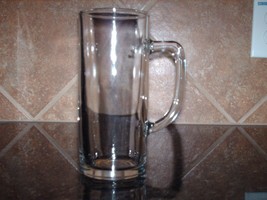 Tall Glass Beer Mug .5 Liter 17.6 OZ. Glass Barware Great Condition - £8.01 GBP