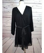 ModCloth Skater Black Faux Wrap Dress Plus Size 2X LBD Little Black Dres... - $486.57 MXN