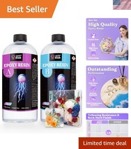 Easy-to-Use 1/2 Gallon Epoxy Resin &amp; Hardener - Crystal Clear for All Cr... - $45.00