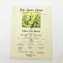 Music Sheet The Lord&#39;s Prayer by Albert Hay Malotte Voice &amp; Piano - £7.77 GBP