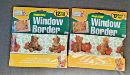 Vintage Cherished Teddies Magic Cling Window Border Fall/Halloween 2 Packs - £31.96 GBP