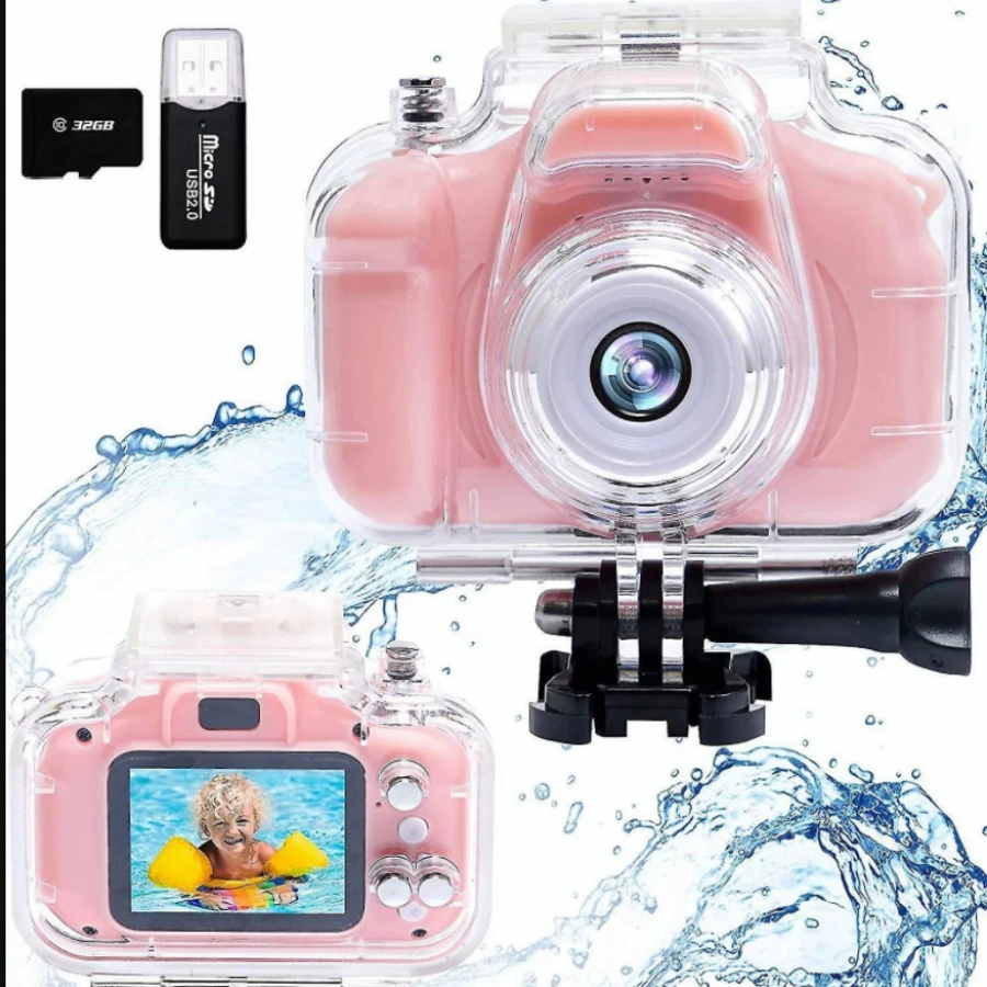 Kids Camera Waterproof 2.0 Inch LCD Screen Children Digital Video Photo Camera - £11.79 GBP+