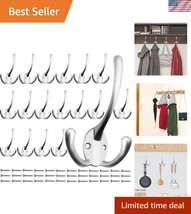 Durable 18-Piece Utility Hook Set - Rustic Three Prong Design for Home S... - $39.00