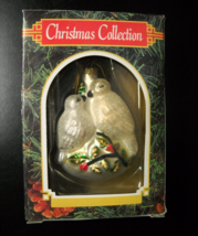 Party America Christmas Ornament Two Turtle Doves Glass Ornament Original Box - £5.49 GBP