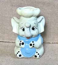 Vintage Anthropomorphic Baker Elephant Vase Planter Kitsch Whimsical AS IS READ - £16.08 GBP