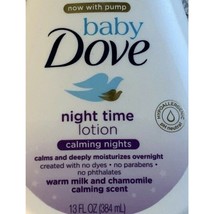 Dove Baby Night Time Calming Lotion Warm Milk &amp; Chamomile 13fl oz Pump Lot of 2 - £14.03 GBP