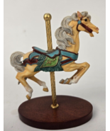 Giftec San Francisco Music Box Carousel Horse Figure on Wood Oval  #5 - $17.99