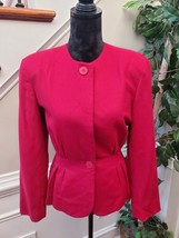 VTG Evan-Picone Women&#39;s Pink Polyester Long Sleeve Single Breasted Jacket Blazer - £28.04 GBP