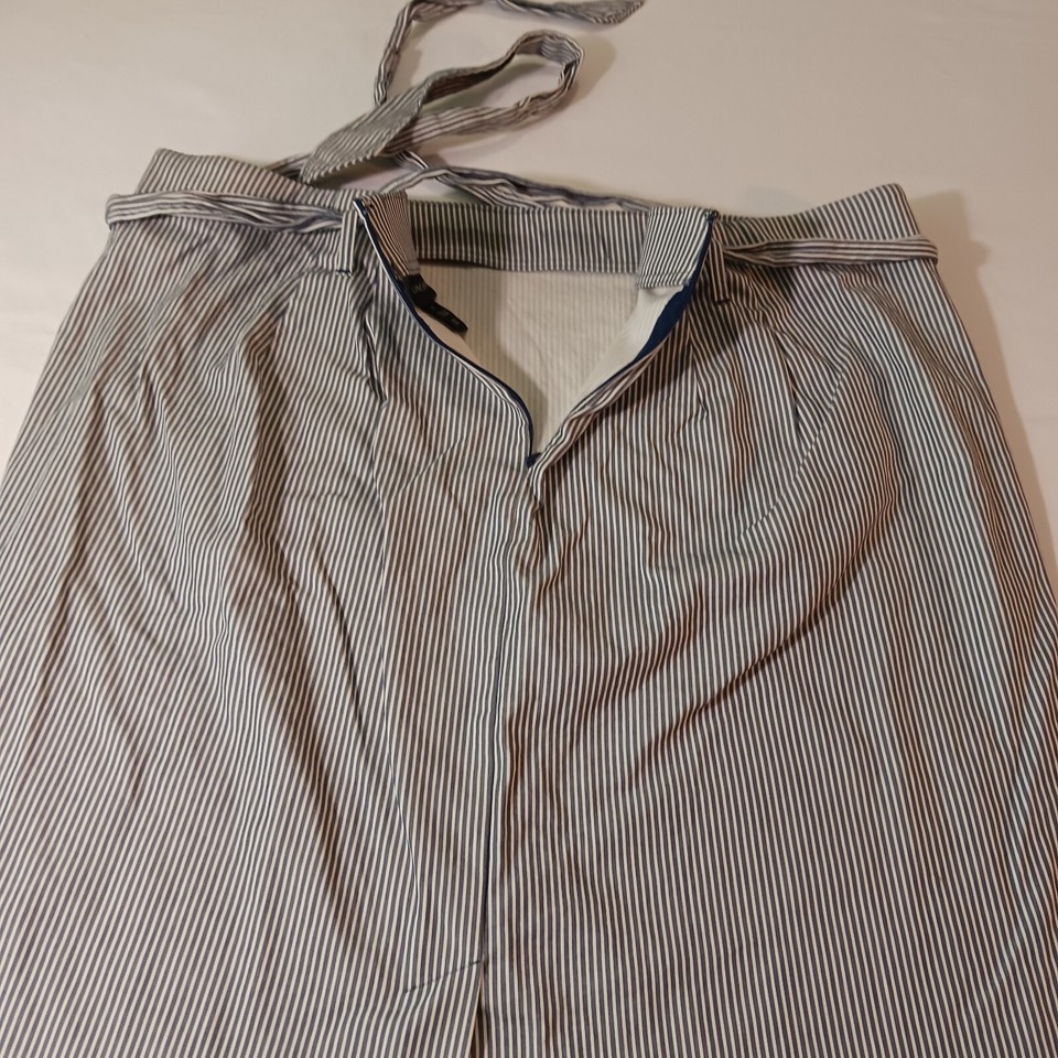 Lane Bryant Womens Gray Cotton Blend Stripes Waist Self Tie String Skirt Size 26 Item image 8