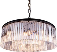 Pendant Lamp SYDNEY 10-Light Silver Gray Mocha Brown Royal-Cut Crystal - £2,725.00 GBP