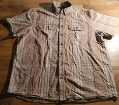 Carhartt Mens Button Up Plaid Cotton Shirt Loose Fit Pockets Size 2XL Sz... - $29.69