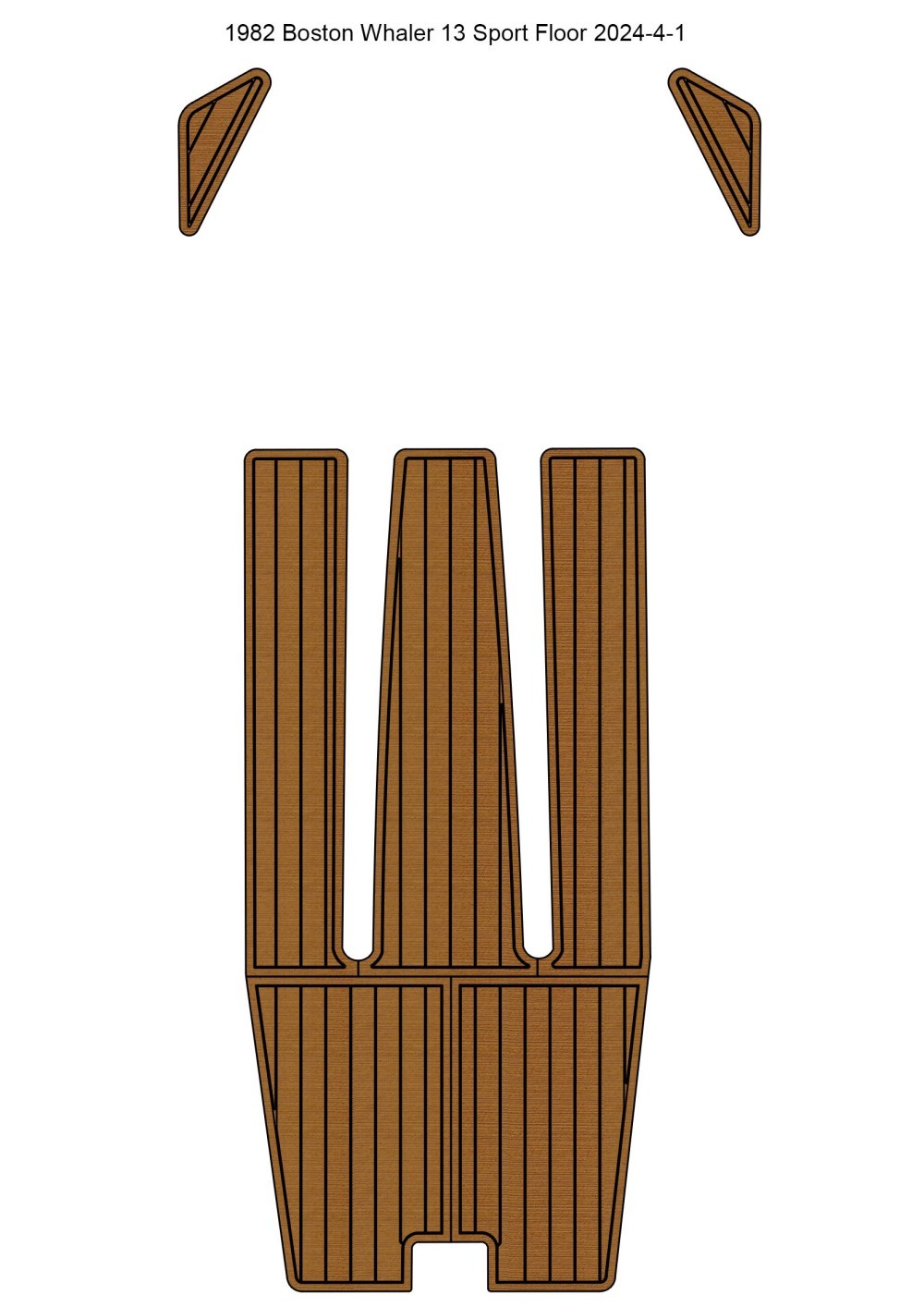1982 Boston Whaler 13 Sport Mat Boat EVA Foam Teak Flooring Pad SeaDek M... - $699.00