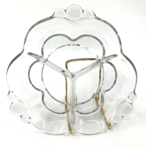 Heisey  Empress Clear Elegant Glass 3 Part Divided Relish Dish - $14.84