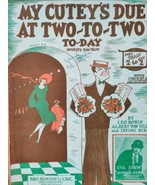 1926 My Cutey&#39;s Due Vintage Sheet Music Jazz Fox Trot by Leo Robin Irvin... - £20.41 GBP