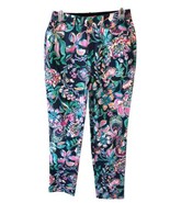 Lilly Pulitzer 4 High Tide Navy SHE&#39;S GOT SOL KELLY STRETCH PANTS Ankle NWT - $88.55