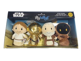 Hallmark Itty Bittys Star Wars Collector Set Luke C-3PO Jawa Obi-Wan Plush Dolls - £14.60 GBP