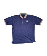 Vintage Antigua 1997 RYDER CUP VALDERRAMA COURSE Stripe Collar Blue Polo... - £18.75 GBP