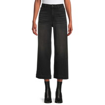 Time and Tru Women&#39;s High Rise Wide Leg Panel Crop Jeans Dark Grey Size 20 - £23.79 GBP