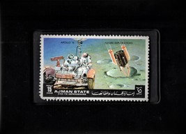 Framed Stamp Art - Postage Stamp from Ajman State - Apollo 15 - £7.09 GBP