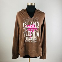 Brown Womens No Size  XL Tag Brown Sanibel Island Florida Hooded Sweatshirt - $17.99