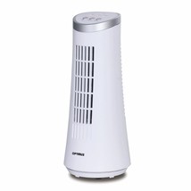 Optimus 12 Inch Desktop Ultra Slim LED Oscillating Tower Fan in White - $79.17