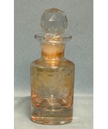 Vintage Flash Cut Clear and Amber Perfume Bottle EMPTY - $498.93 MXN