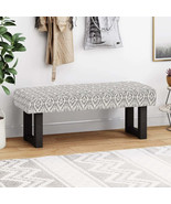 Ashford Boho Fabric Bench Great Deal Furniture Boho Fabric Bench, Black Print