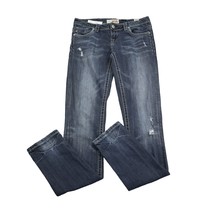 Mek Denim Jeans Womens 27 Blue Low Rise 5 Pocket Design Slim Straight Cut Pants - £20.23 GBP