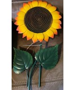Metal Fall Harvest Sunflower Yard Stake Outdoor Decoration 51.2&quot; Autumn ... - £32.95 GBP