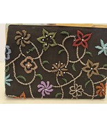 1960s Beaded Floral Embroidered Handbag Purse - $13.26 CAD