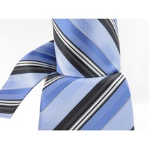 Chereskin blue gray stripe men&#39;s neck tie polyester - £6.72 GBP