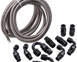 6an 20ft Stainless Steel Ptfe Fuel Line 20ft 10 Fittings Hose Kit E85 Si... - $160.30