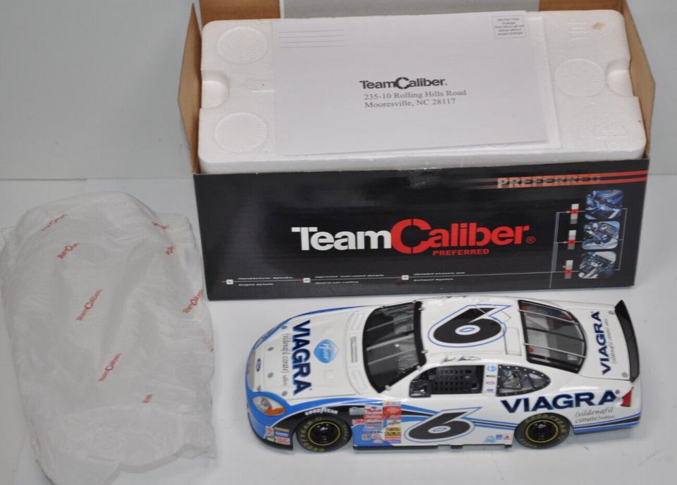 Team Caliber Preferred 2003 MARK MARTIN #6 VIAGRA RACING 1:24 SCALE WHITE CAR - $35.63