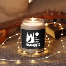 Custom Scented Candle 9oz Natural Soy Wax Blend Clear Glass Vanilla Bean Comfort - $26.78