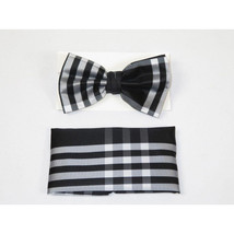Men's Fancy Bow Tie/Hankie Set By J.Valintin Soft Microfiber Silky JVBT-34 image 2