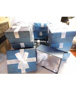 Set of 16 Blue Gift Box w/White Silky interior, 2.25&quot;x 2.75&quot;x1.2&quot;H LAST ... - £15.17 GBP