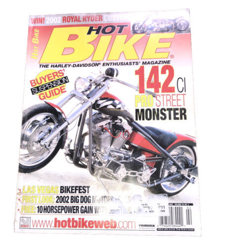 HOT BIKE The Harley Enthusiasts&#39; Magazine February 2002 Harley Davidson ... - $4.87