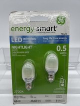 GE Energy Smart LED Nightlight Clear, 0.5 Watts, 2 Pack, 76422 White Candelabra - £5.53 GBP